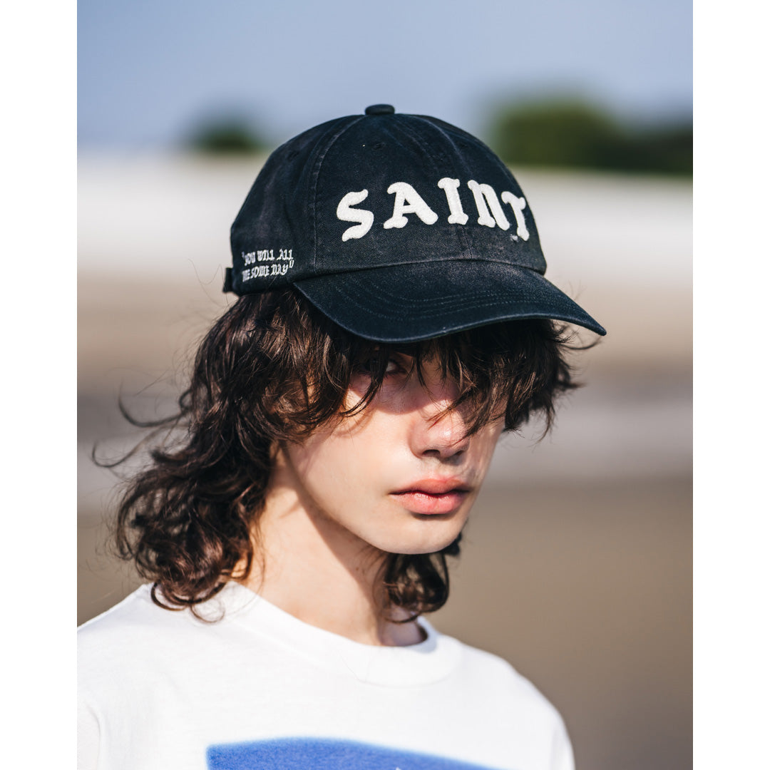 6 PANEL CAP SAINT BLACK