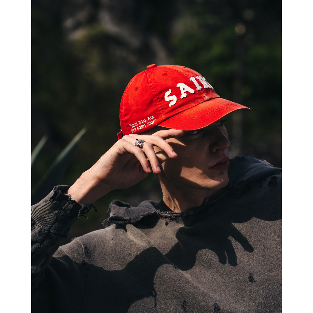 6 PANEL CAP SAINT RED