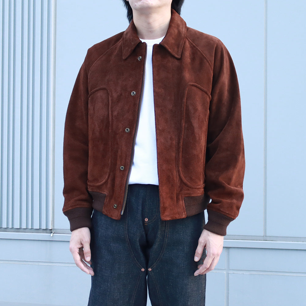 SUEDE PIPING LEATHER BLOUSON