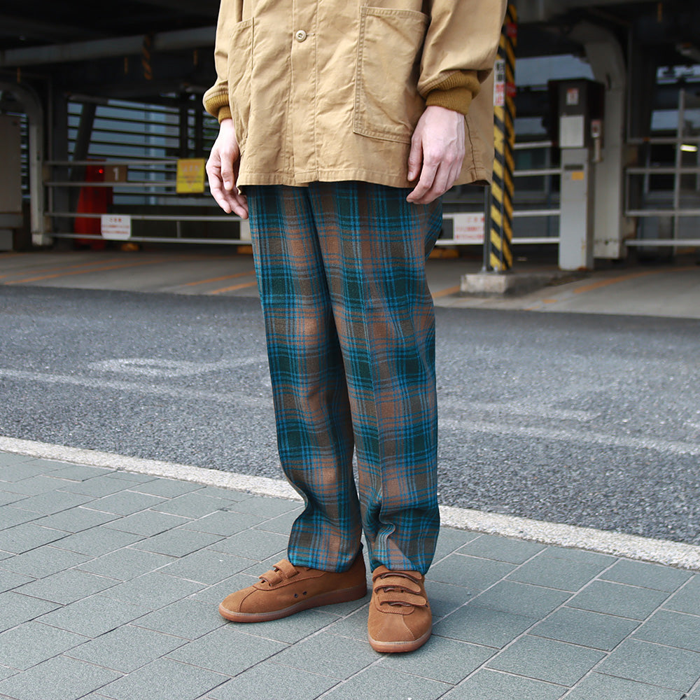 WU Tucked Side Tab Trouser - Poly Plaid Twill