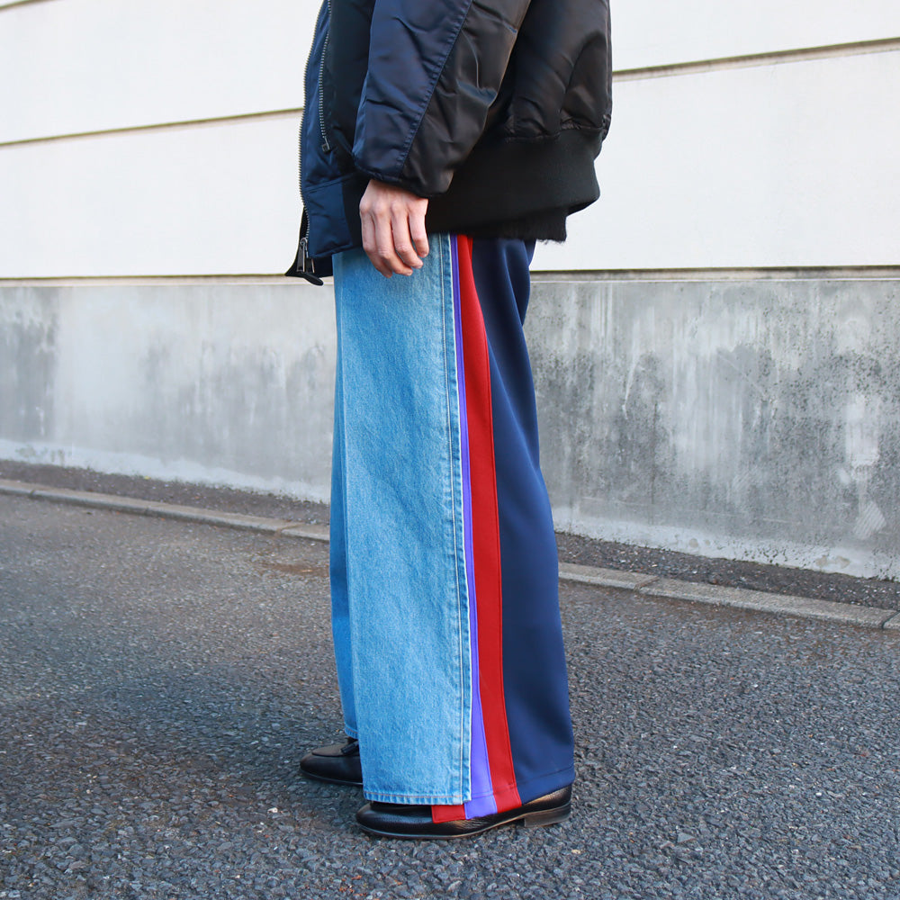 FACETASM(ファセッタズム)JERSEY MERGING DENIM PANTS (MKS-PT-M10