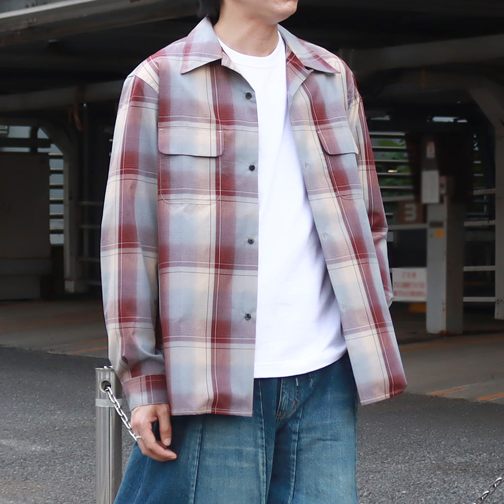 SUGARHILL(シュガーヒル)OMBRE PLAID OPEN COLLAR BLOUSE (2411300501) | SUGARHILL /  シャツ (MEN) | SUGARHILL正規取扱店DIVERSE