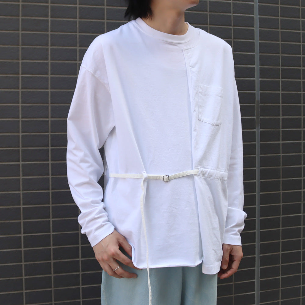 FACETASM(ファセッタズム)ASSYMETRICAL BELTED LS TEE (ABH-TEE-U02