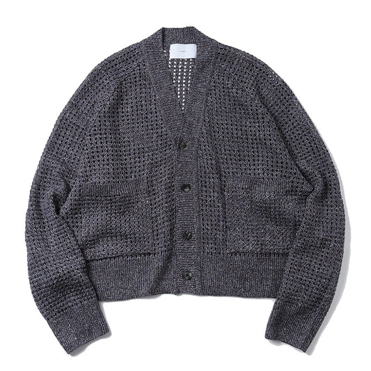 MOCK TWISTED YERN KNIT CARDIGAN