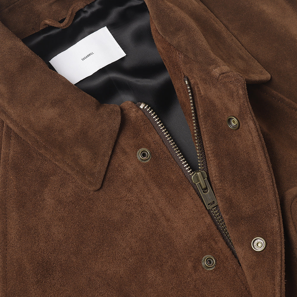 SUEDE PIPING LEATHER BLOUSON