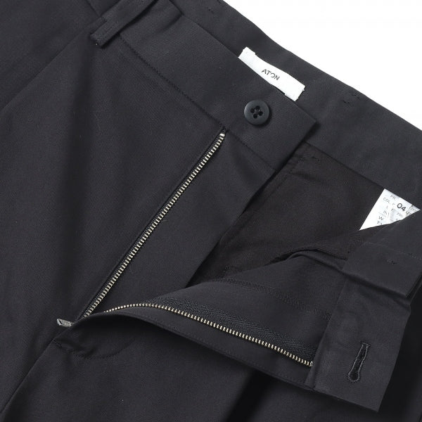 COTTON GABARDINE WIDE TAPERED PANTS (PRAGSM0002) | ATON / パンツ