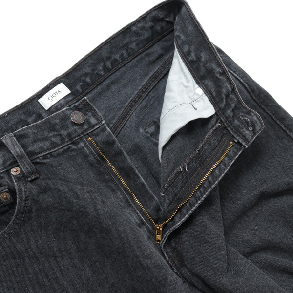 ブラック スビンコットン 13.5oz ワイドテーパードデニム ミディアムブラック (NPTM-6RF-MBK) | CIOTA / パンツ  (MEN) | CIOTA正規取扱店DIVERSE