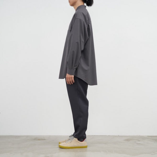 Fine Wool Tropical Oversized Band Collar Shirt (GM221-50199) | Graphpaper /  Shirt (MEN) | GraphpaperAuthorized DealerDIVERSE