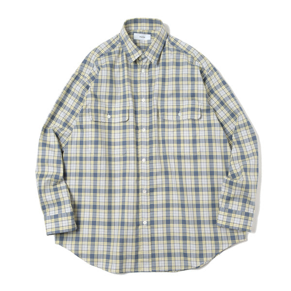 WORK SHIRT WIDE FIT ORGANIC COTTON OXFORD CHECK (M22A-02SH01C