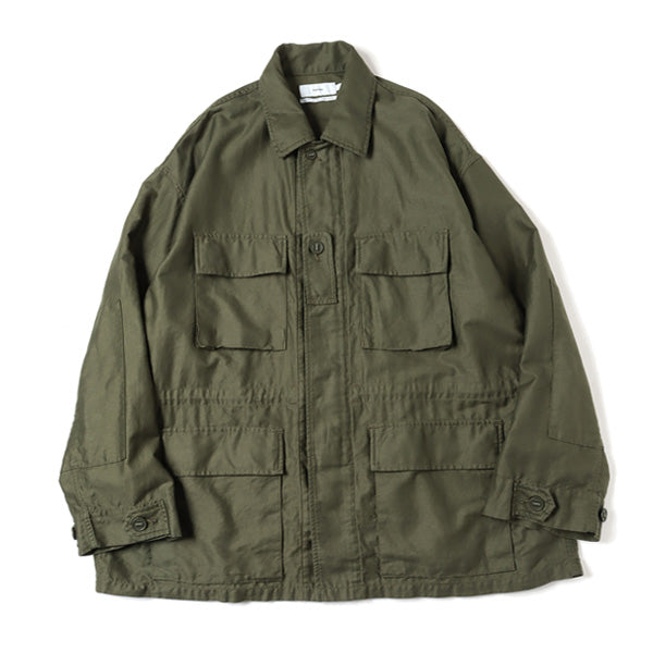 Cotton Linen Moleskin Military Jacket (GU221-30094) | Graphpaper