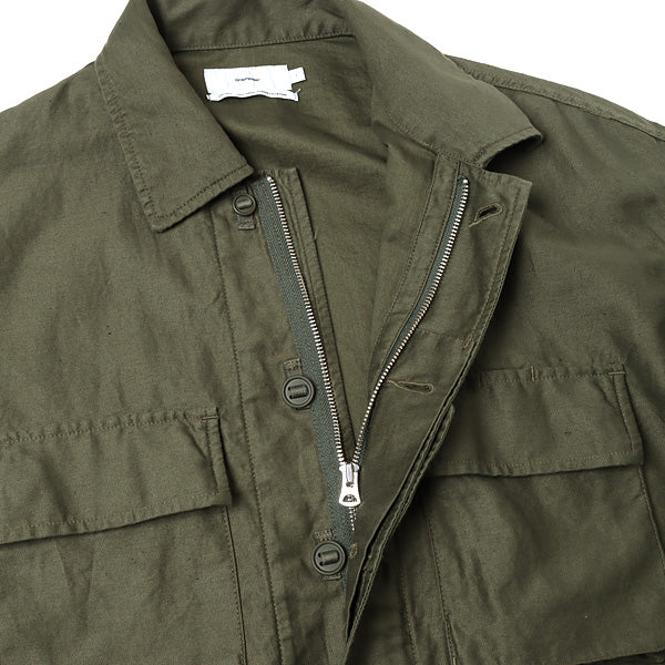 Cotton Linen Moleskin Military Jacket (GU221-30094) | Graphpaper 