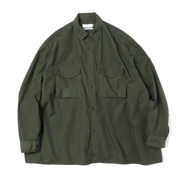 Garment Dyed Poplin Fatigue Shirt