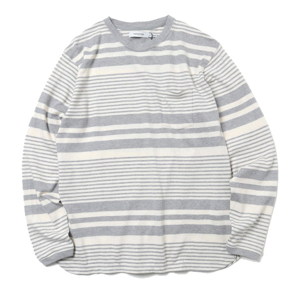 DWELLER L/S TEE COTTON JERSEY BORDER