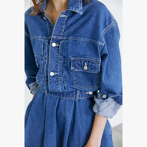 Belted Denim Dress (GL201-60162B) | Graphpaper / スカート