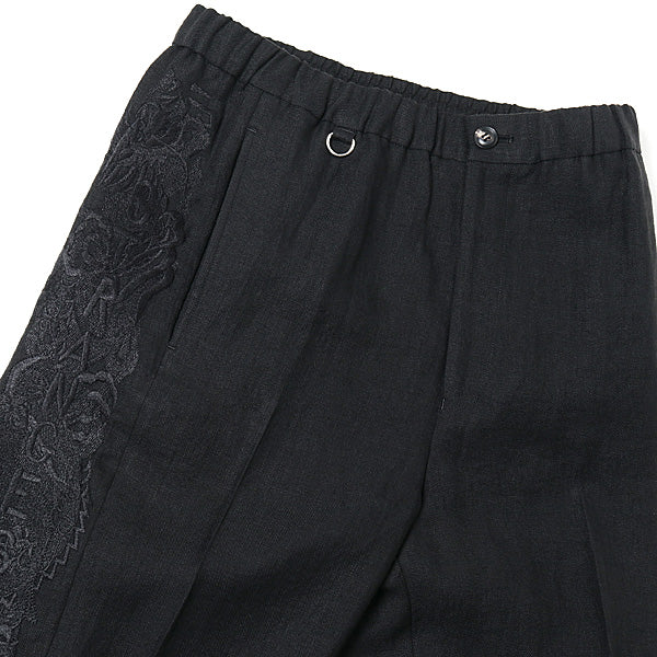 CHAOS EMBROIDERY LINEN TAPERED PANTSメンズ