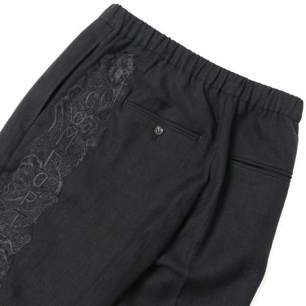 CHAOS EMBROIDERY LINEN TAPERED PANTSメンズ