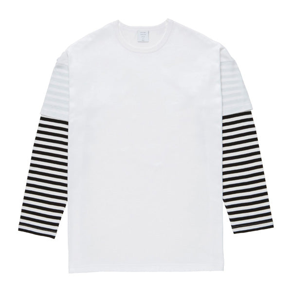 LAYERED BORDER SLEEVE TEE (LCS12) | MISTERGENTLEMAN / カットソー