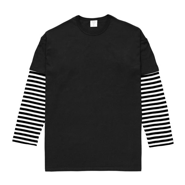 LAYERED BORDER SLEEVE TEE (LCS12) | MISTERGENTLEMAN / カットソー