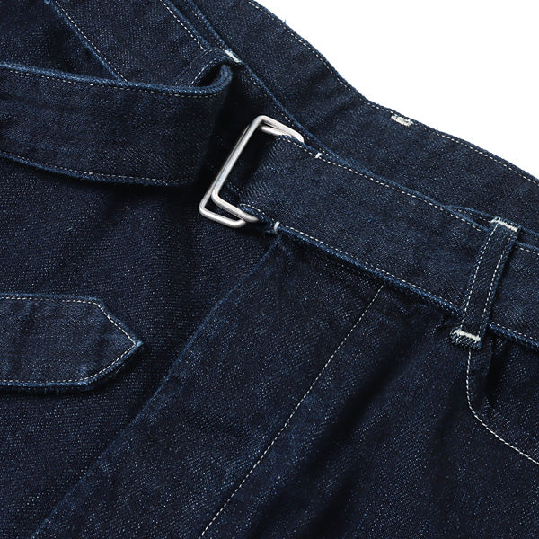 12oz Selvage Denim Long Belted Pants (BHS22S009) | blurhms