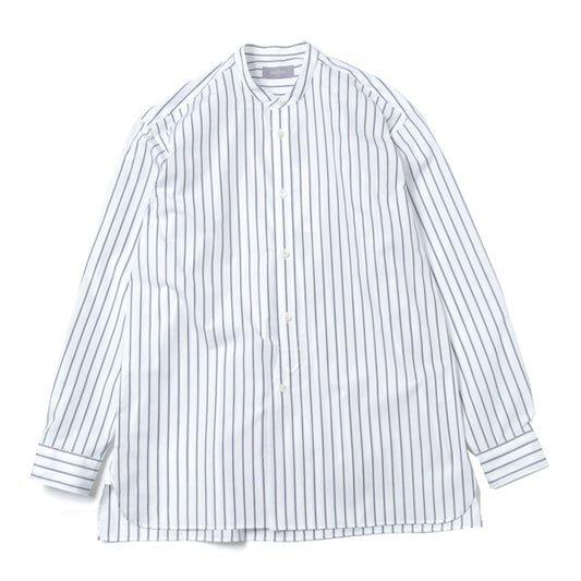 BAND COLLAR L/S SHIRT(STRIPE)