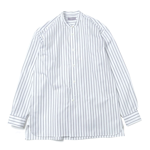 BAND COLLAR L/S SHIRT(STRIPE)