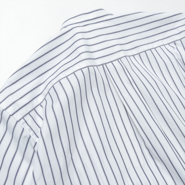 BAND COLLAR L/S SHIRT(STRIPE)