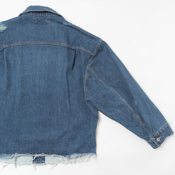 DAMAGED SILK DENIM JACKET (21SS05BL114) | doublet / ジャケット (MEN) | doublet 正規取扱店DIVERSE