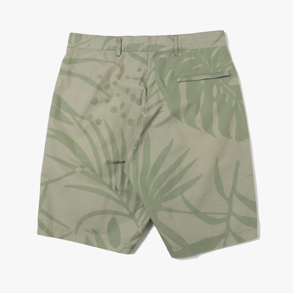 Sunset Short - Leaf Print Cotton Poplin (KM218) | ENGINEERED