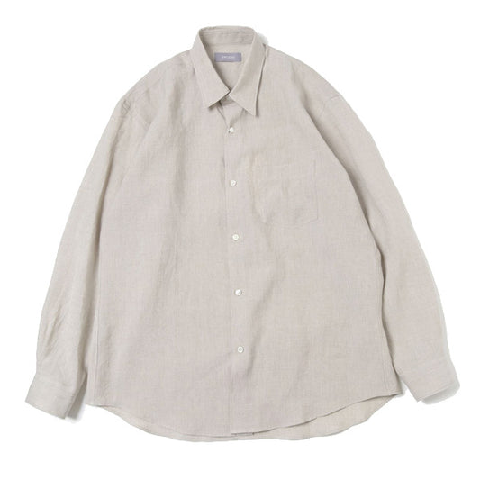 REGULAR COLLAR L/S SHIRT(LINEN)