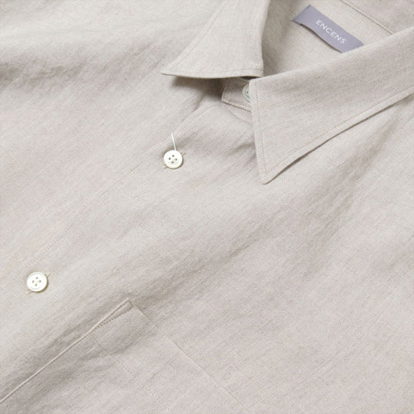 REGULAR COLLAR L/S SHIRT(LINEN)