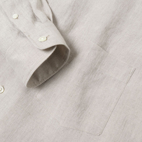 REGULAR COLLAR L/S SHIRT(LINEN)