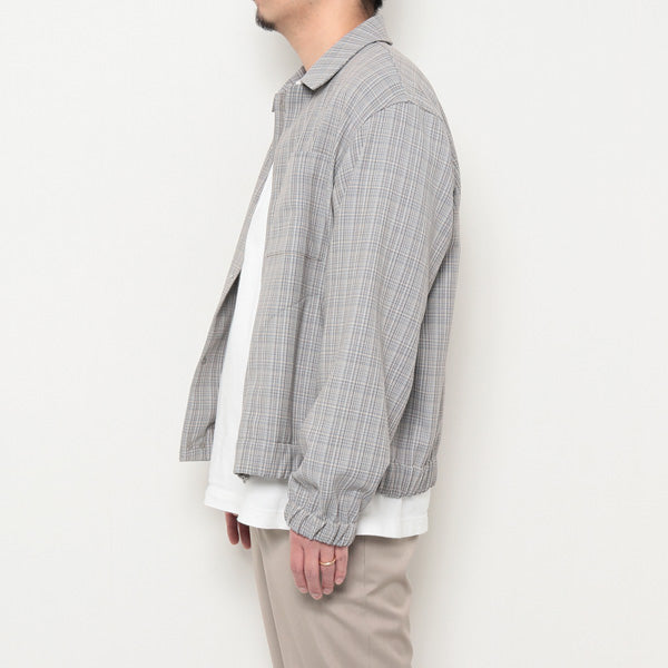 HARD TWIST WOOL DOUBLE FACE CHECK BLOUZON (A20SB01WC) | AURALEE