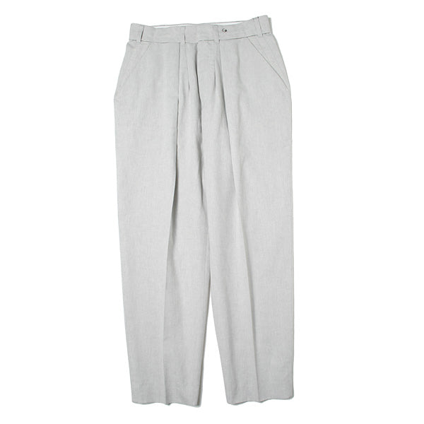 WIDE TAPERED SLACKS(COTTON LINEN) (P-1C) | ESSAY / パンツ (MEN