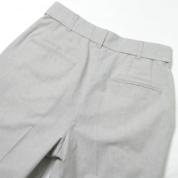 WIDE TAPERED SLACKS(COTTON LINEN) (P-1C) | ESSAY / パンツ (MEN