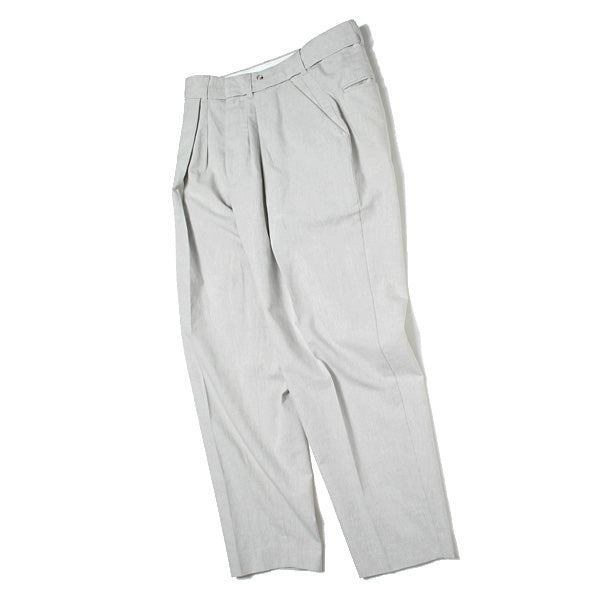 WIDE TAPERED SLACKS(COTTON LINEN) (P-1C) | ESSAY / パンツ (MEN