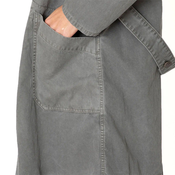 ARTISAN SHOP COAT COTTON TWILL CHARCOAL DYED (HB-J3601) | hobo