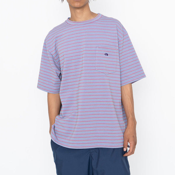 Moss Stitch Field H/S Pocket Tee (NT3214N) | THE NORTH FACE PURPLE 