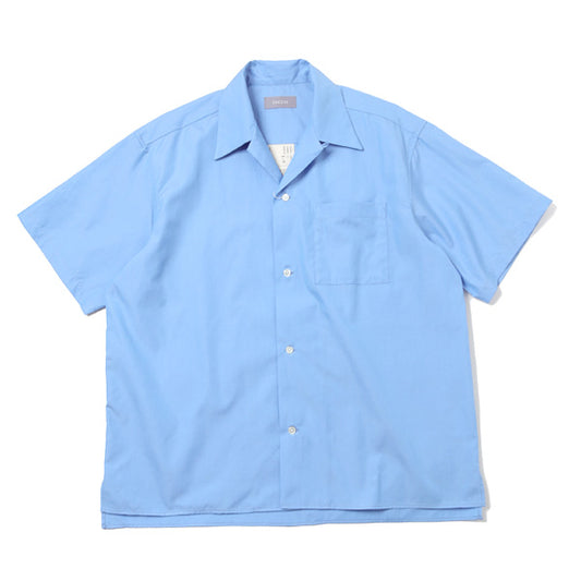 OPEN COLLAR S/S SHIRT(SAX)