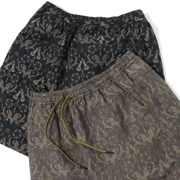 Botanical Jacquard Fabric Short Pants