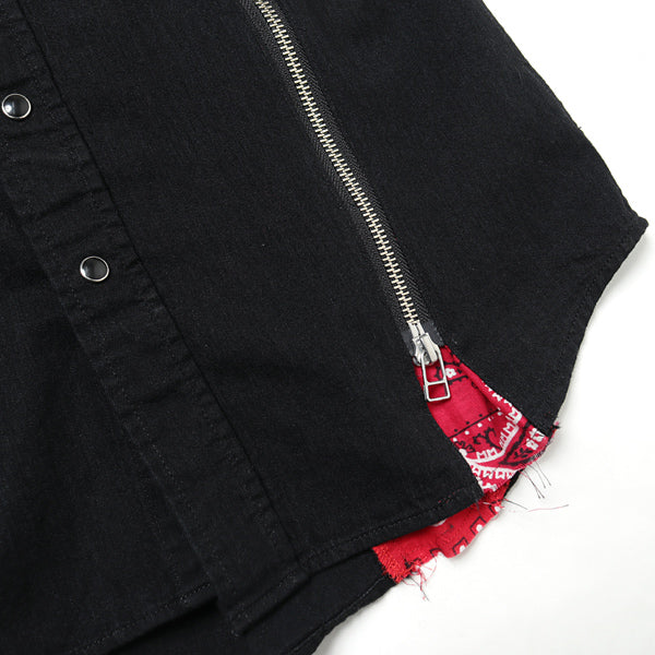 OLD PARK×MINEDENIM Bandana Zip Denim SH (MND-21SSOP003