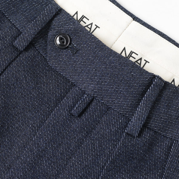 NEAT PLASTIC DENIM WIDE - スラックス