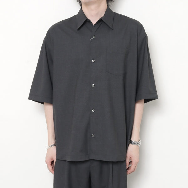 WOOL RAYON OVERSIZED S/S SHIRT