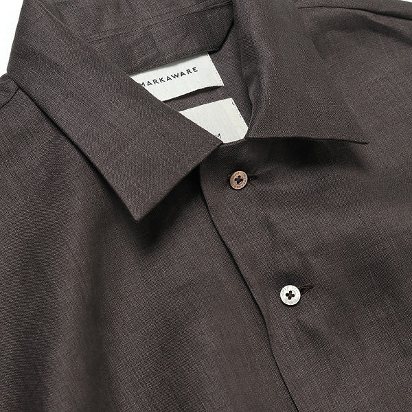 OPEN COLLAR SHIRT HEMP SHIRTING (A21B-05SH01) | MARKAWARE / シャツ