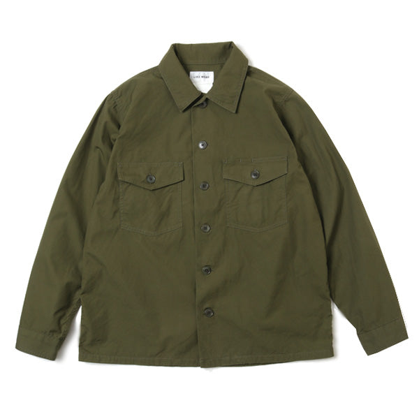 YAECA LIKE WEAR BAKER SHIRT OLIVE POPLIN - ジャケット・アウター