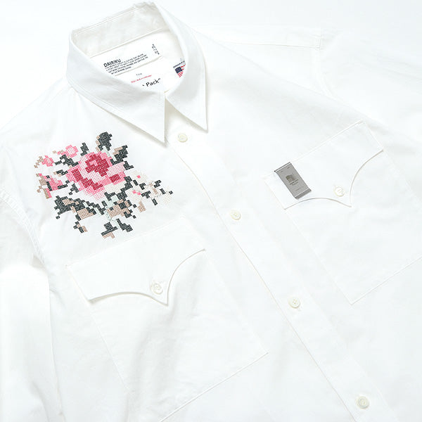 DAIRIKU/Flower Cross Em Shirt  マネークリップなし