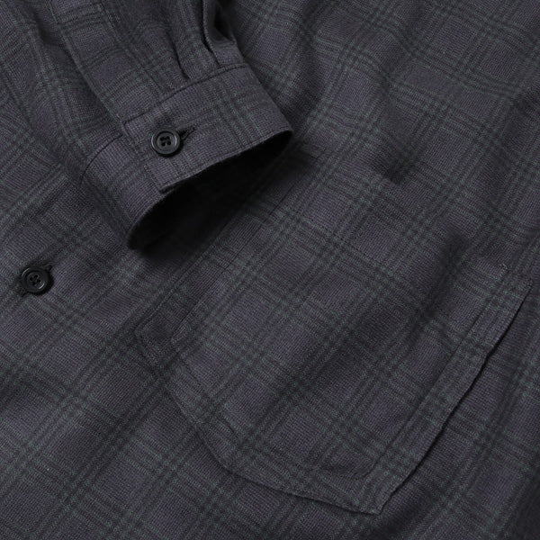 Flannel Check Utility Oversize Shirt (M213-0302) | MATSUFUJI