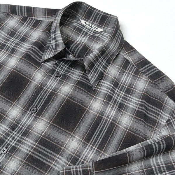 WOOL RECYCLED POLYESTER CLOTH SHIRTS (A21AS01EM) | AURALEE