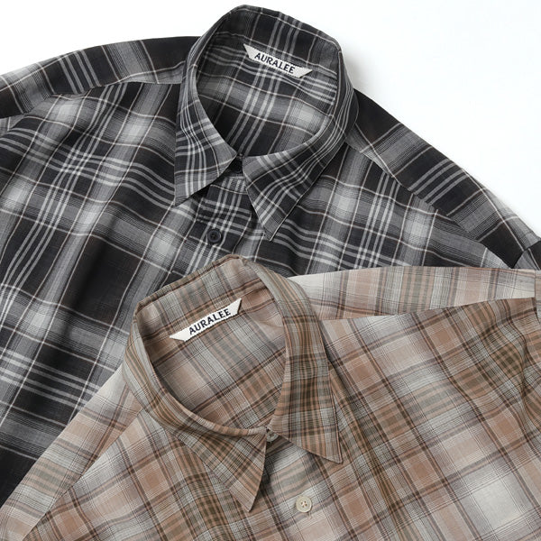 WOOL RECYCLED POLYESTER CLOTH SHIRTS (A21AS01EM) | AURALEE