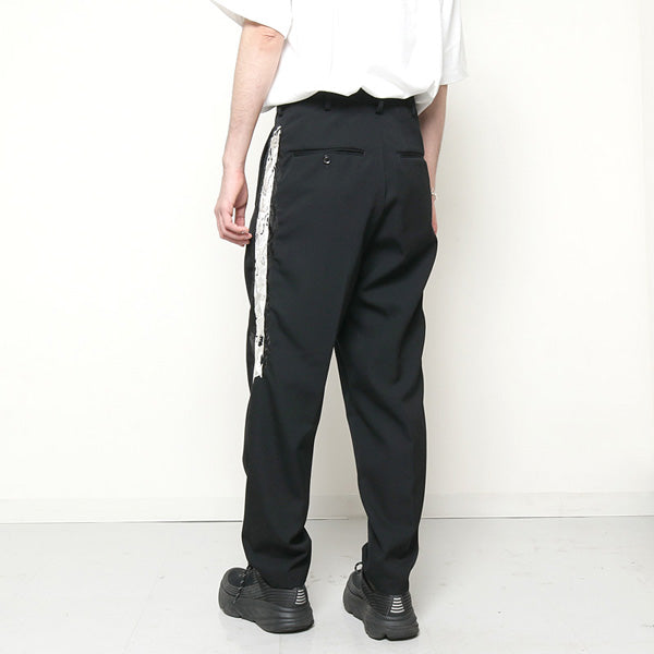 LINED CHAOS EMBROIDERY WIDE TAPERED TROUSERS (19AW13PT108