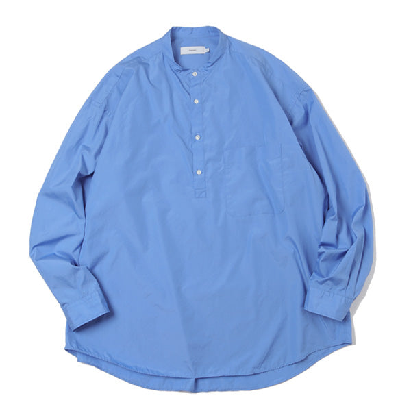 Broad Oversized Band Collar Pullover Shirt